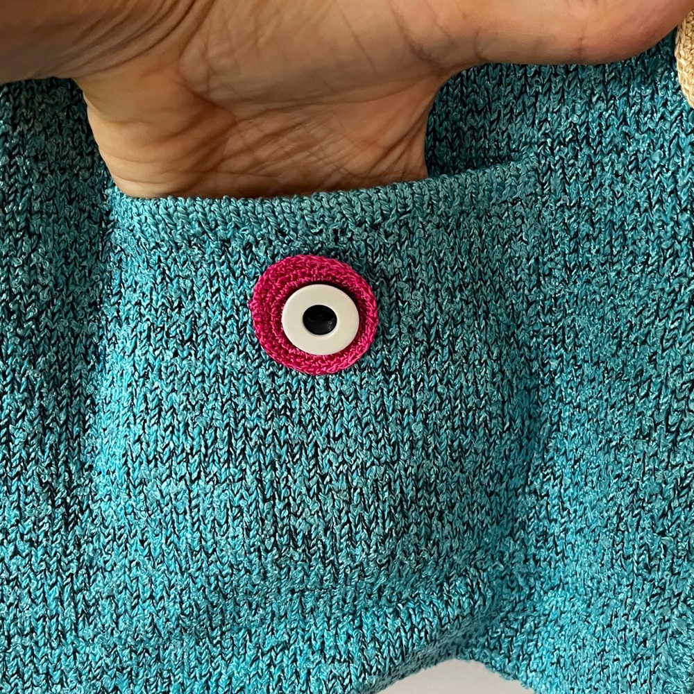 Unique Turquoise Button-Up Sweater - image 6